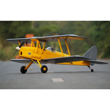 Flugzeug Tiger Moth 46 Größe EP-GP Silber - Gelbe Version (1,4 m Spannweite) - ARF - VQ-Models